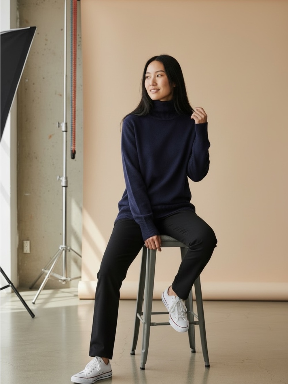 Banana Republic Eggplant Purple Turtleneck Sweater XS